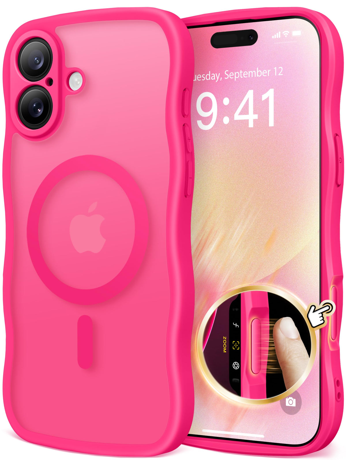 CAPRARO for iPhone 16 Case for Women, Compatible with MagSafe