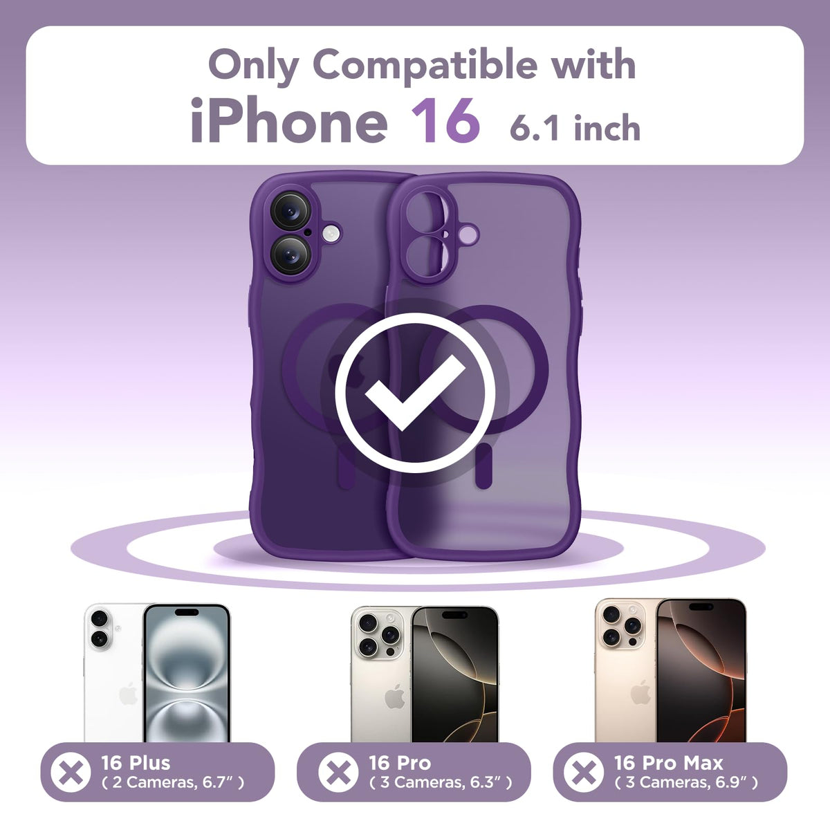 CAPRARO for iPhone 16 Case for Women, Compatible with MagSafe