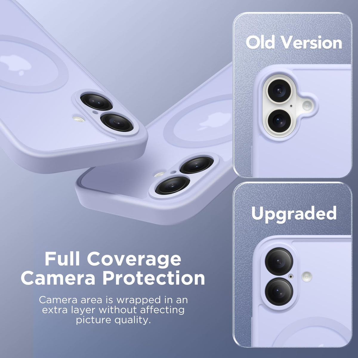CAPRARO for iPhone 16 Case, Compatible with MagSafe Lilac
