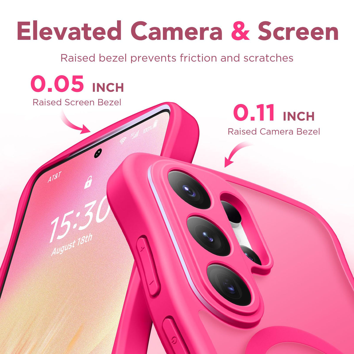 CAPRARO for Samsung Galaxy S26 Ultra Case for Women, Hot Pink