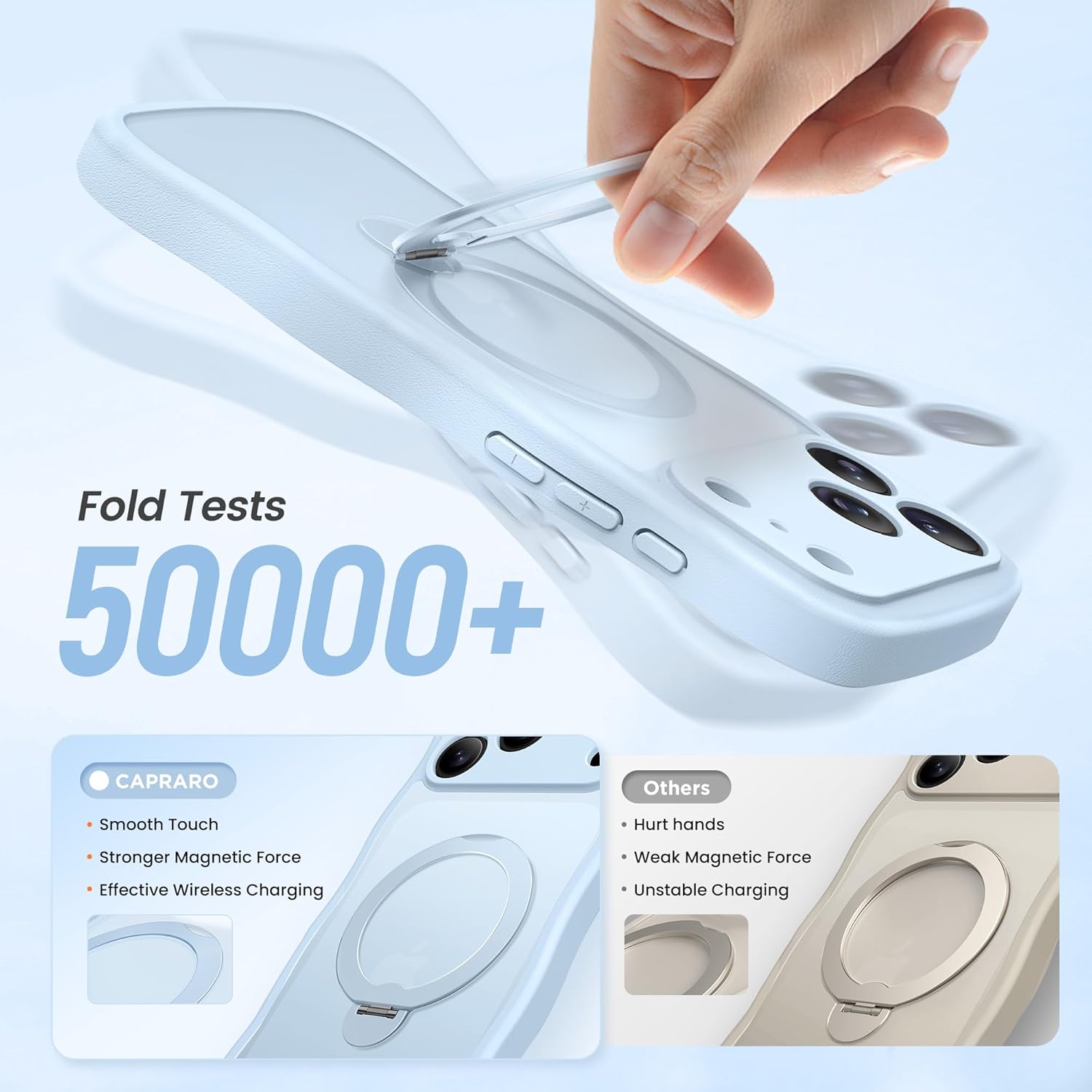 iPhone 17 Pro Case with 360° Spin Magnetic Stand