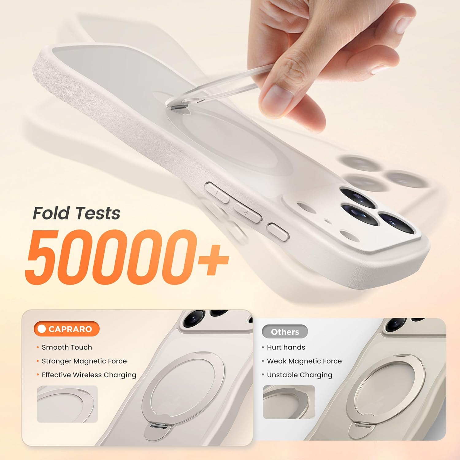 iPhone 17 Pro Case with 360° Spin Magnetic Stand