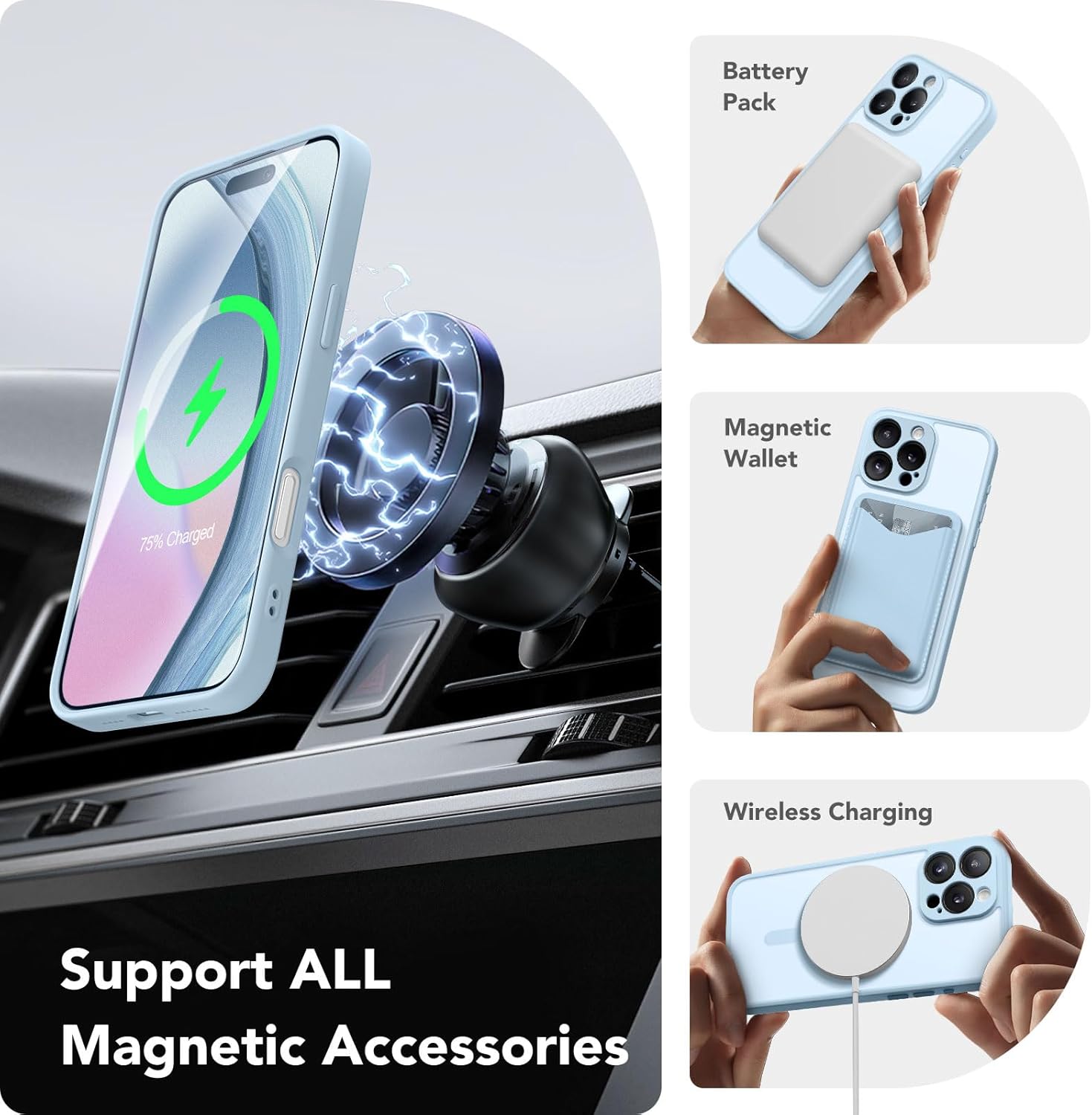 CAPRARO Magnetic Compatible with iPhone 16 Pro Case