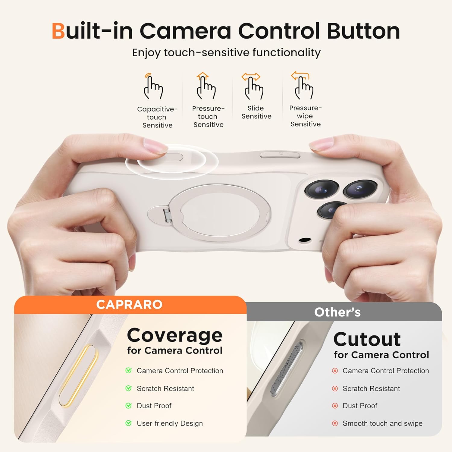 iPhone 17 Pro Case with 360° Spin Magnetic Stand