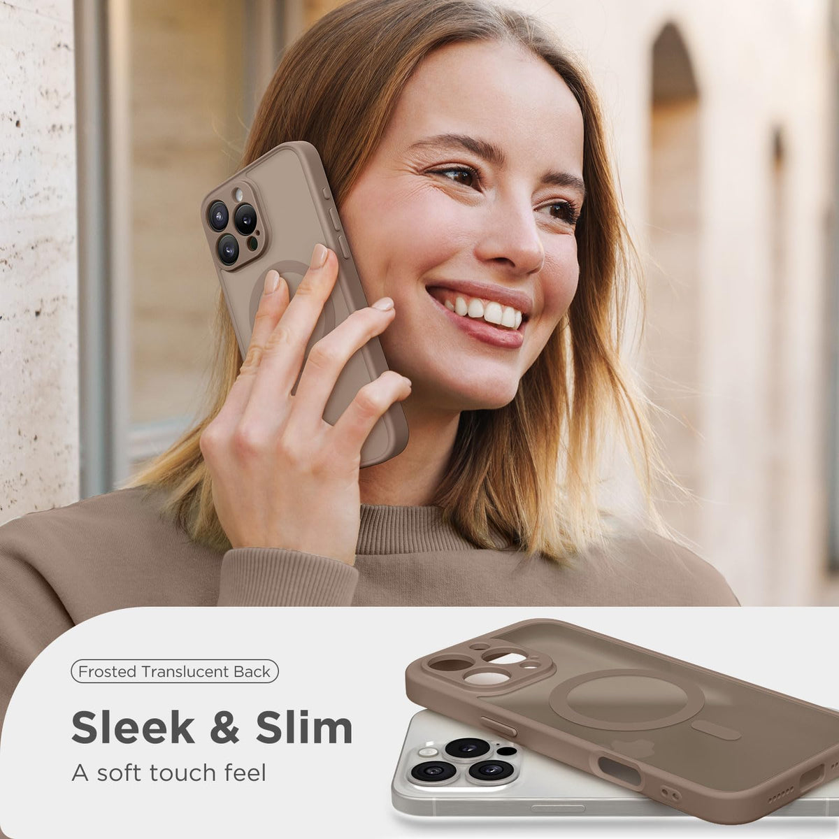 CAPRARO for iPhone 16 Pro Case, Compatible with MagSafe