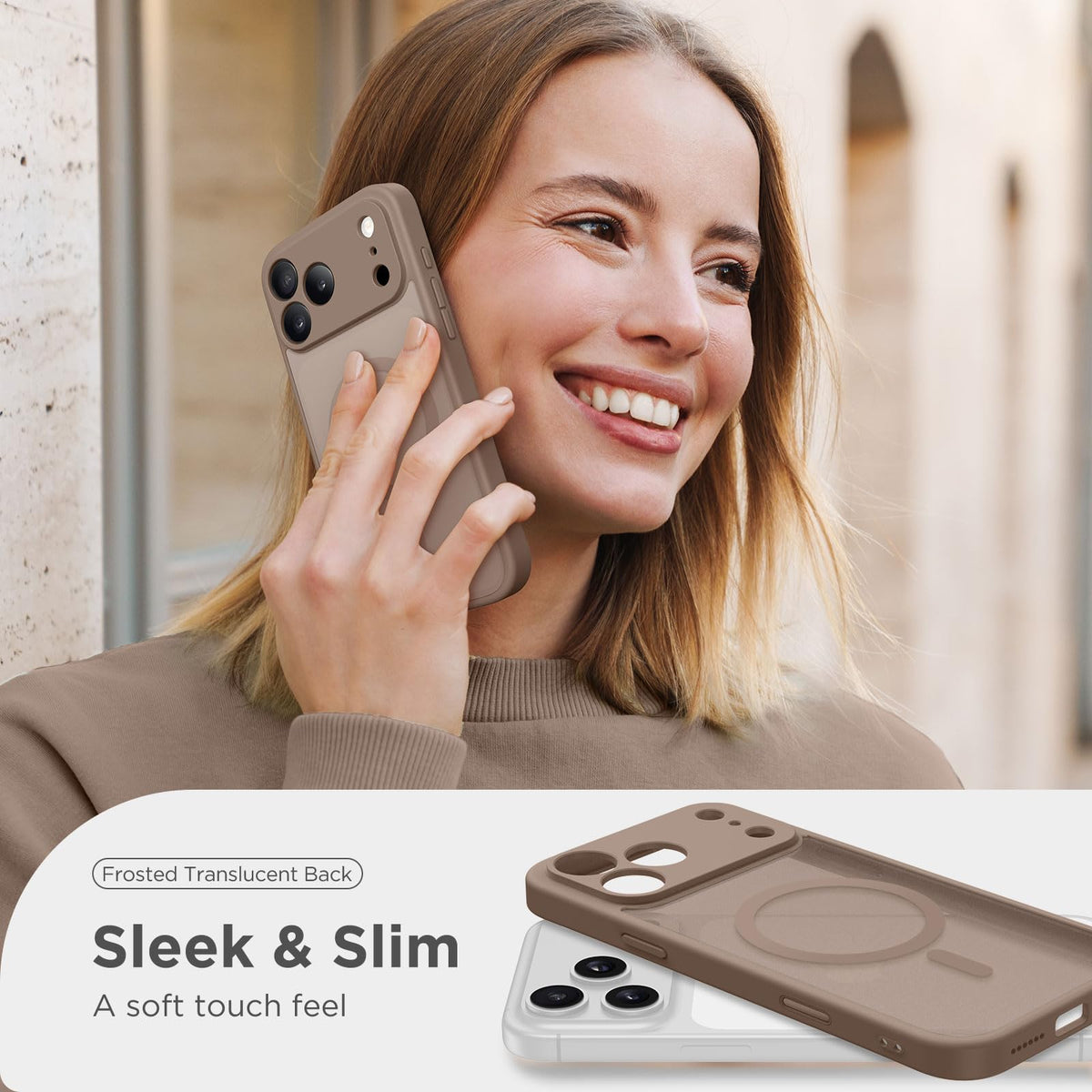 CAPRARO for iPhone 17 Pro Case, Compatible with MagSafe