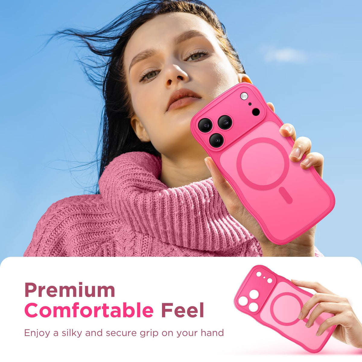 CAPRARO for iPhone 18 Pro Case for Women, Compatible with MagSafe