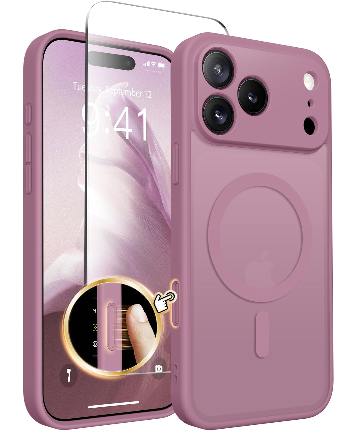 CAPRARO for iPhone 17 Pro Max Case, Compatible with MagSafe Black