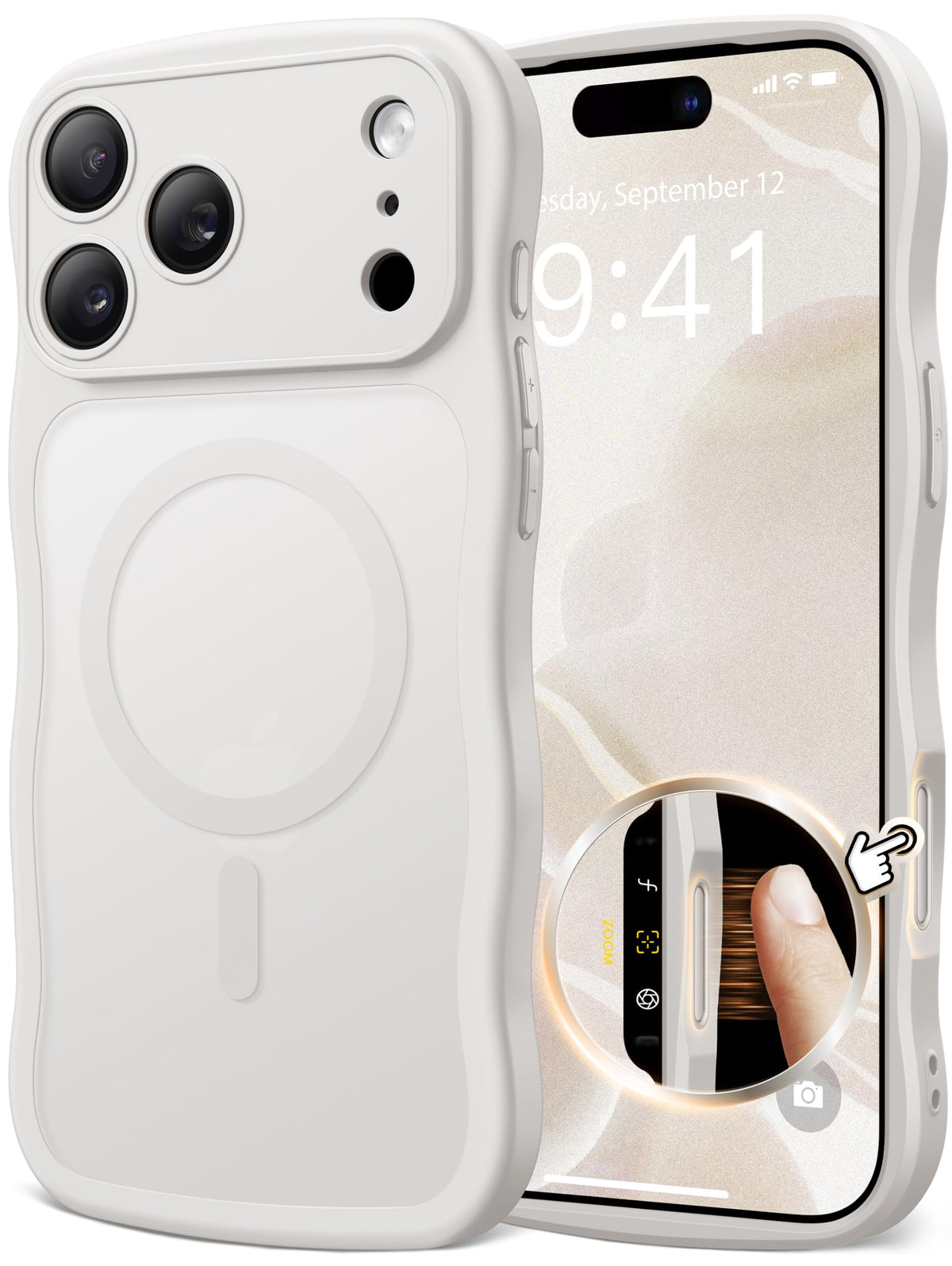 CAPRARO for iPhone 18 Pro Case for Women, Compatible with MagSafe