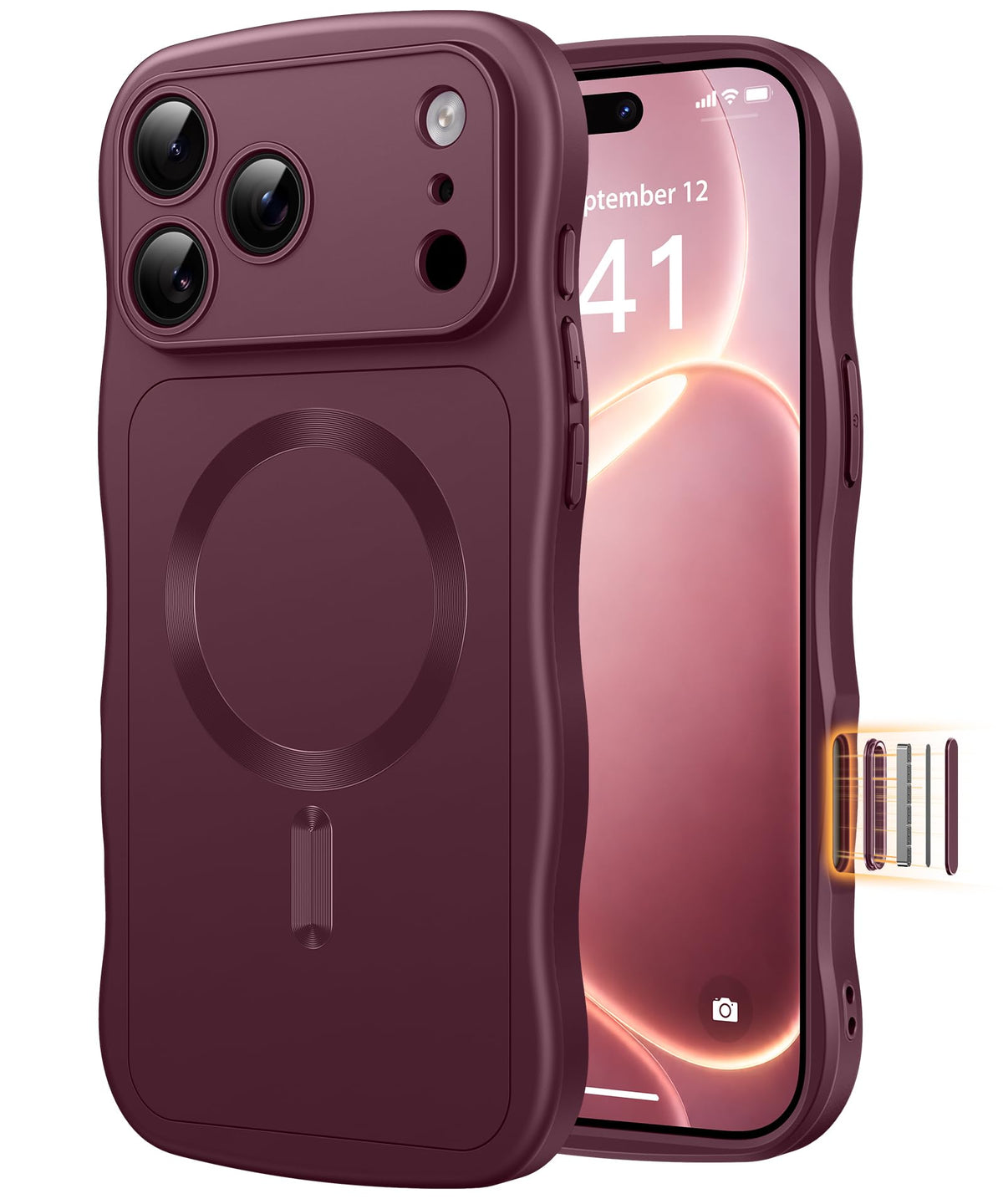 CAPRARO Magnetic for iPhone 18 Pro Max Case Wave
