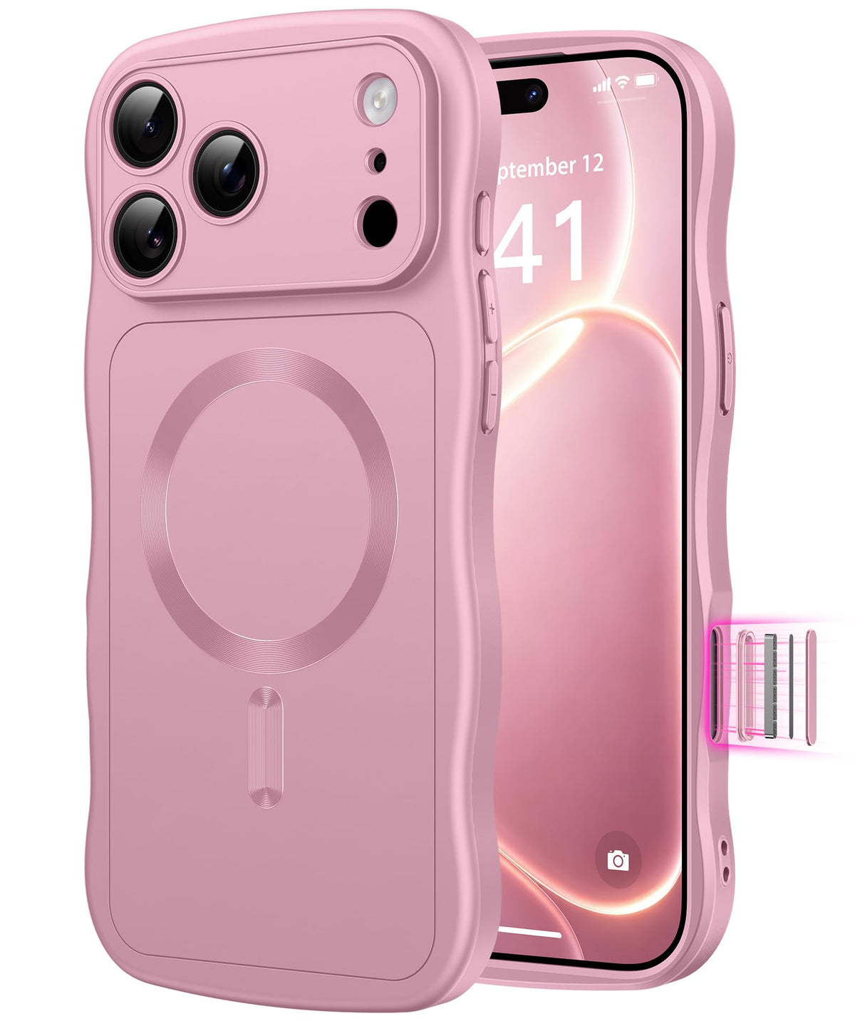 CAPRARO Magnetic for iPhone 18 Pro Case Wave