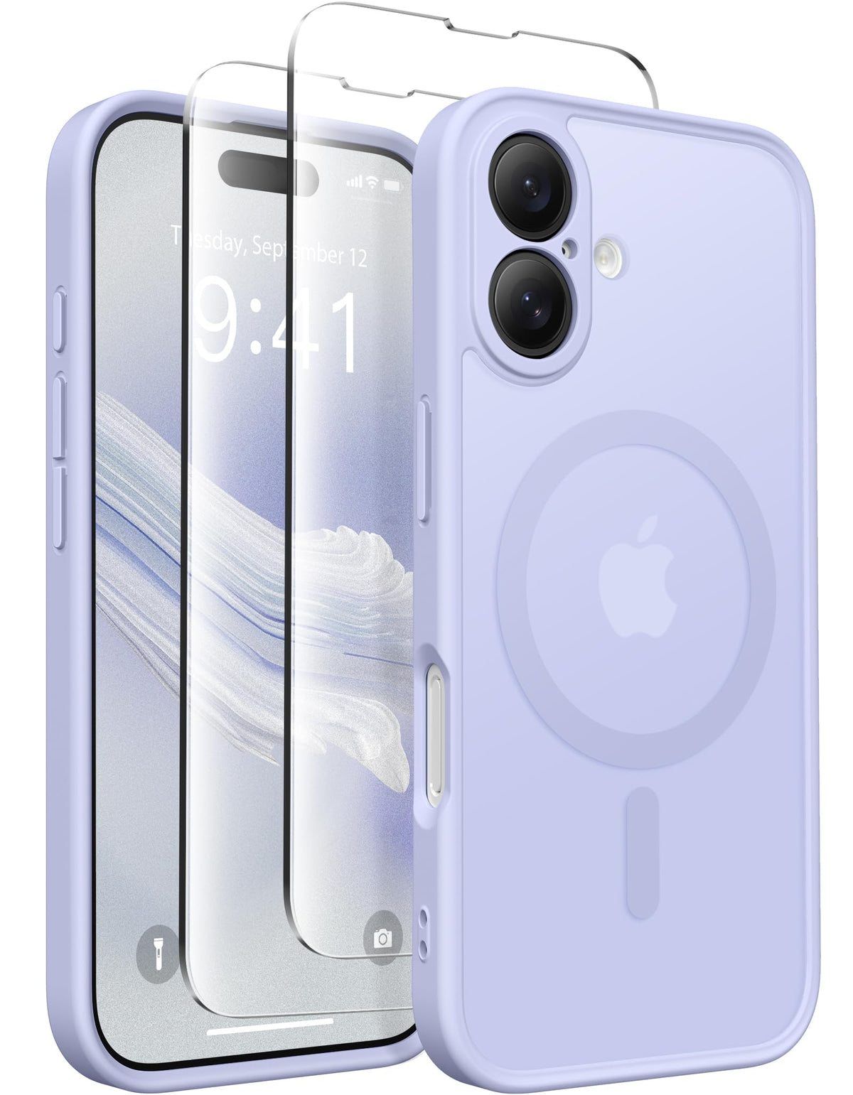 CAPRARO for iPhone 16 Case, Compatible with MagSafe Lilac
