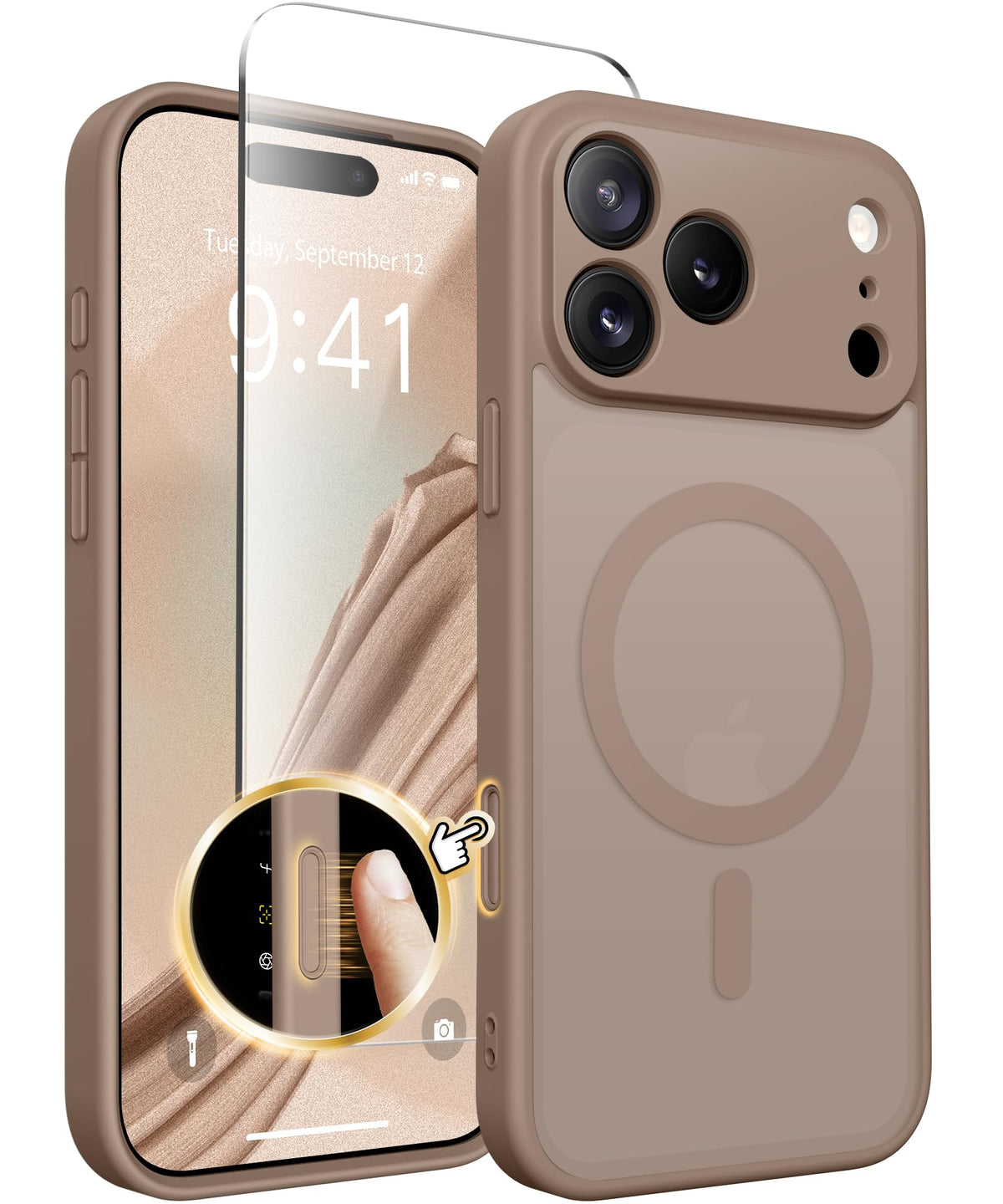 CAPRARO for iPhone 17 Pro Case, Compatible with MagSafe