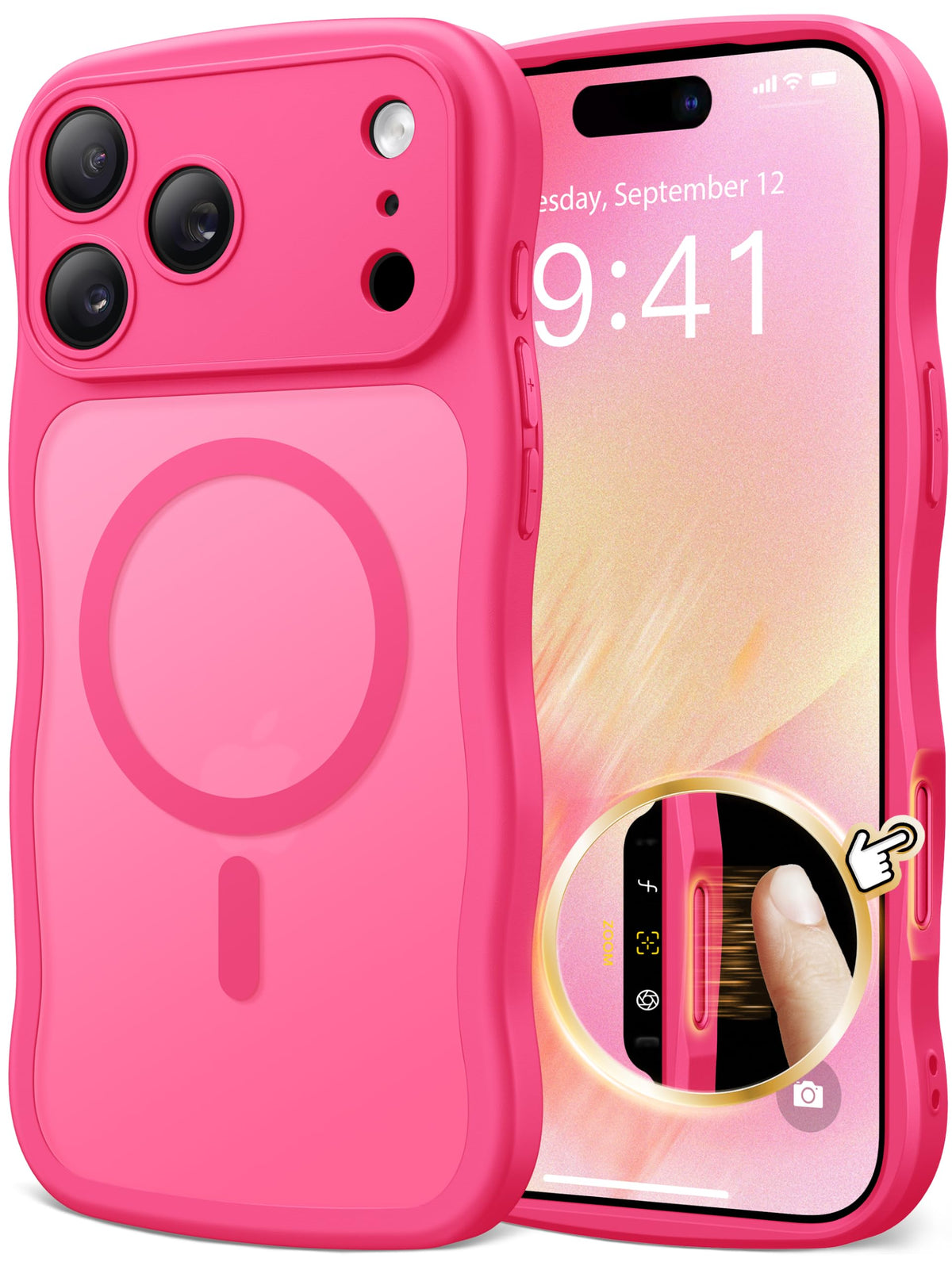 CAPRARO for iPhone 18 Pro Case for Women, Compatible with MagSafe