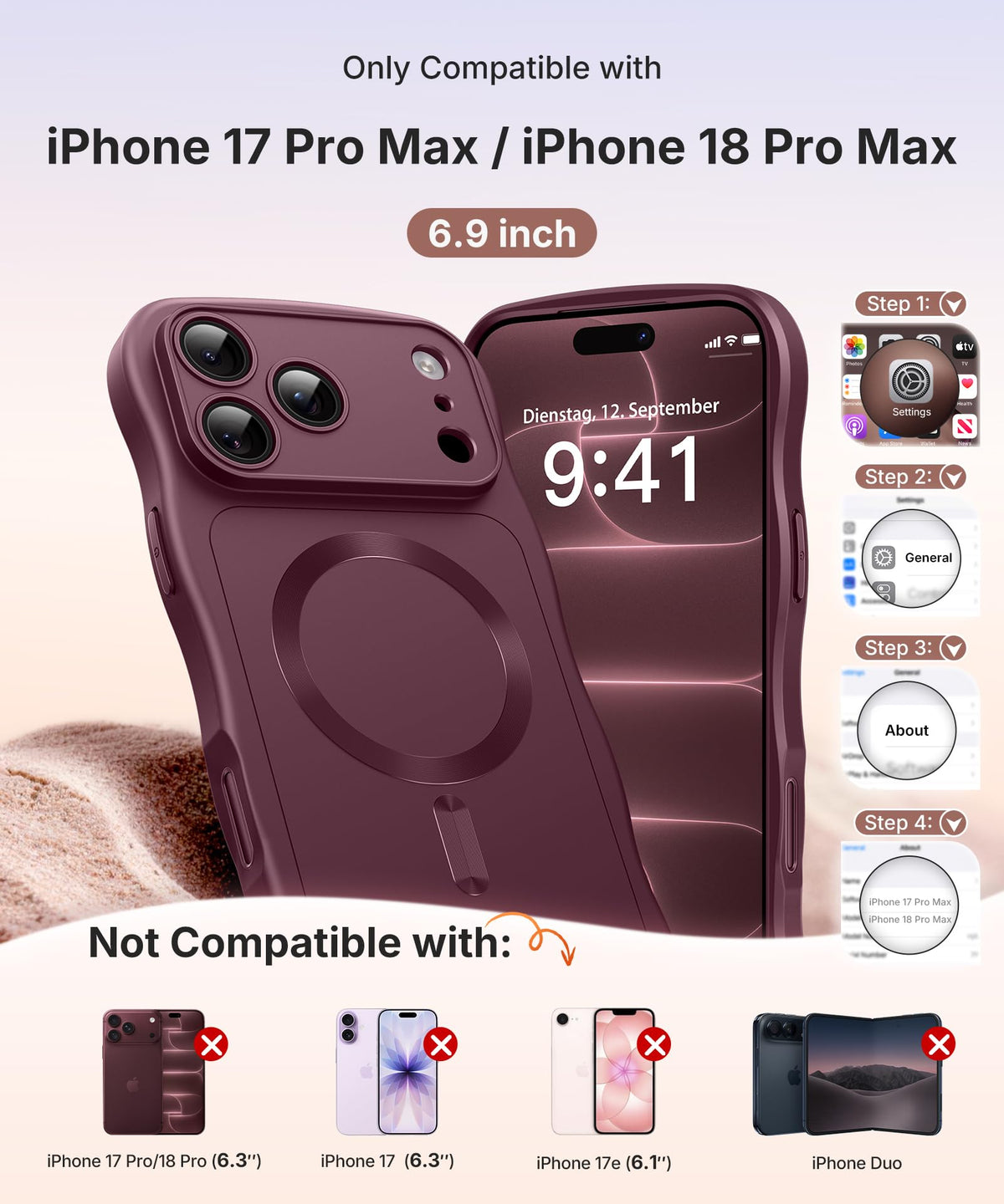 CAPRARO Magnetic for iPhone 18 Pro Max Case Wave