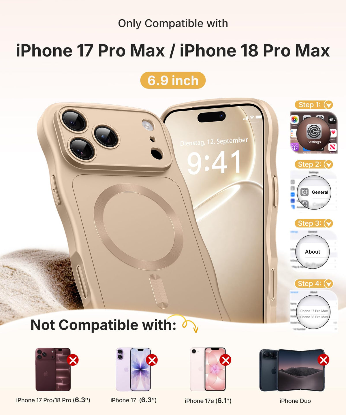 CAPRARO Magnetic for iPhone 18 Pro Max Case Wave
