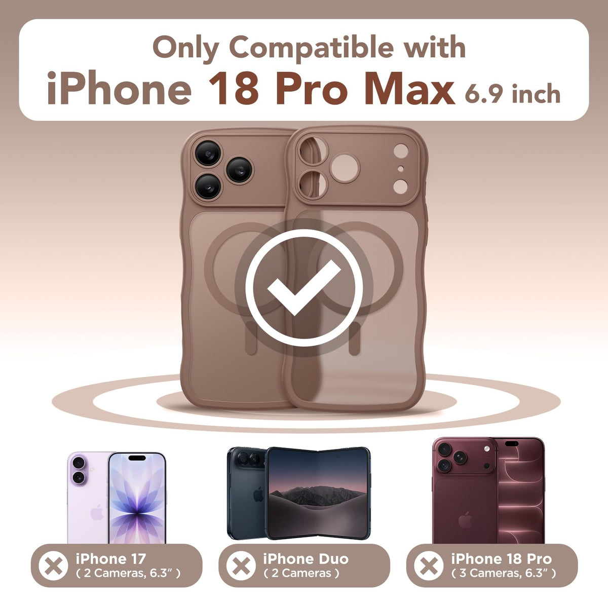 CAPRARO for iPhone 18 Pro Max Case for Women, Compatible with MagSafe