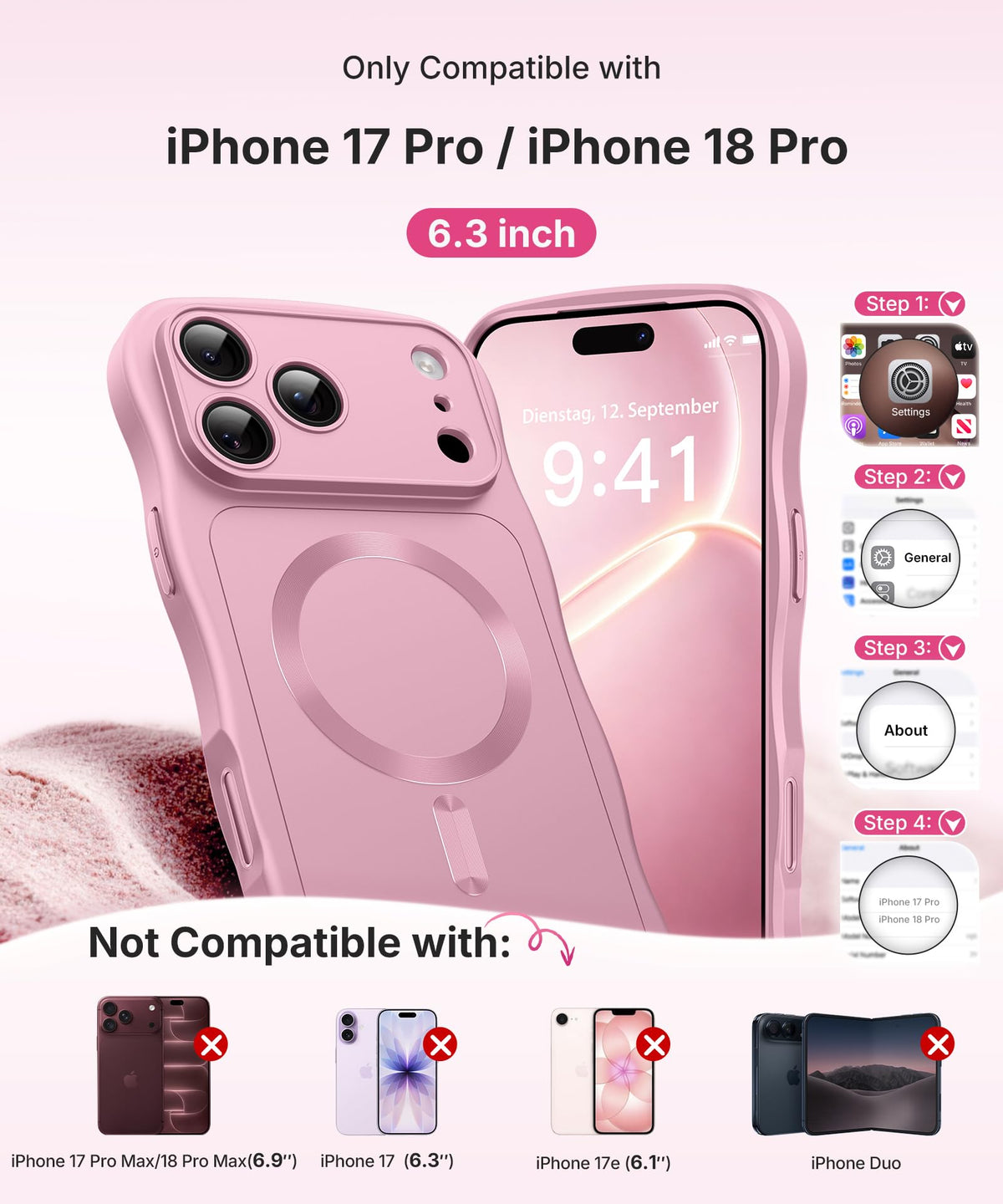 CAPRARO Magnetic for iPhone 18 Pro Case Wave