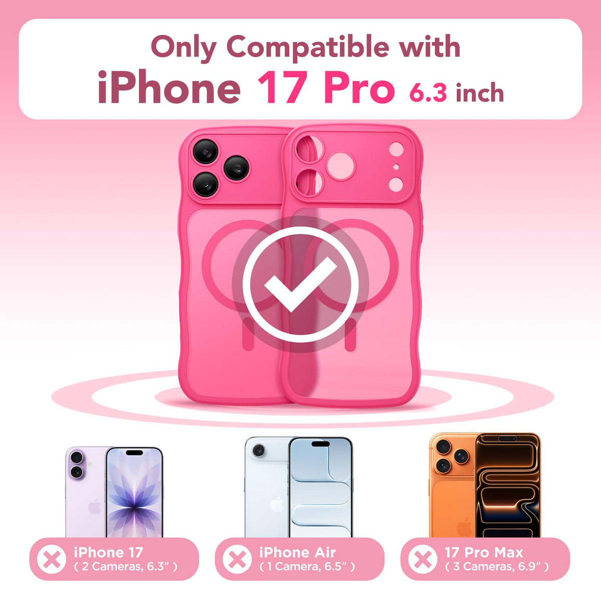CAPRARO for iPhone 18 Pro Case for Women, Compatible with MagSafe