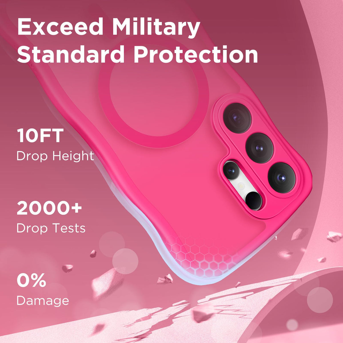 CAPRARO for Samsung Galaxy S26 Ultra Case for Women, Hot Pink
