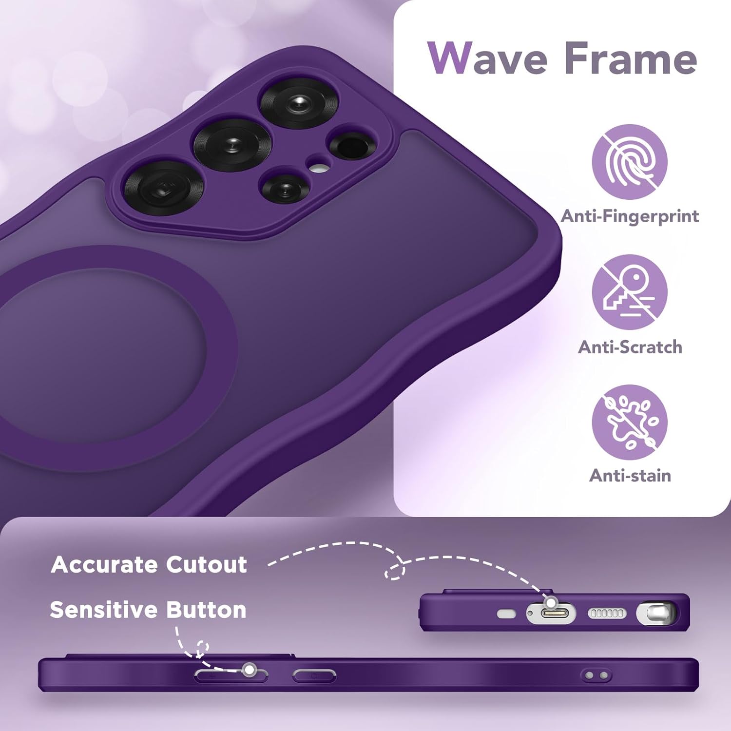 CAPRARO Samsung Galaxy S25 Ultra Case for Women Girls, Upgraded [Full Camera Protection] [Compatible with MagSafe]