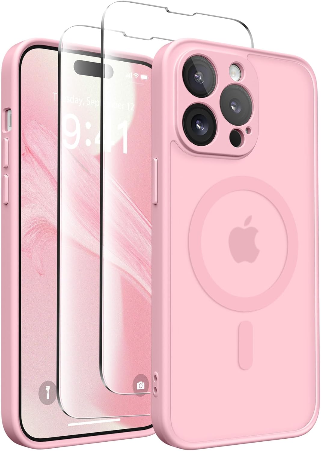 CAPRARO for Phone 14 Pro Max Case with Magnetic Ring Stand,[Compatible with Magnetic][Full Camera Protection] Shockproof Protective