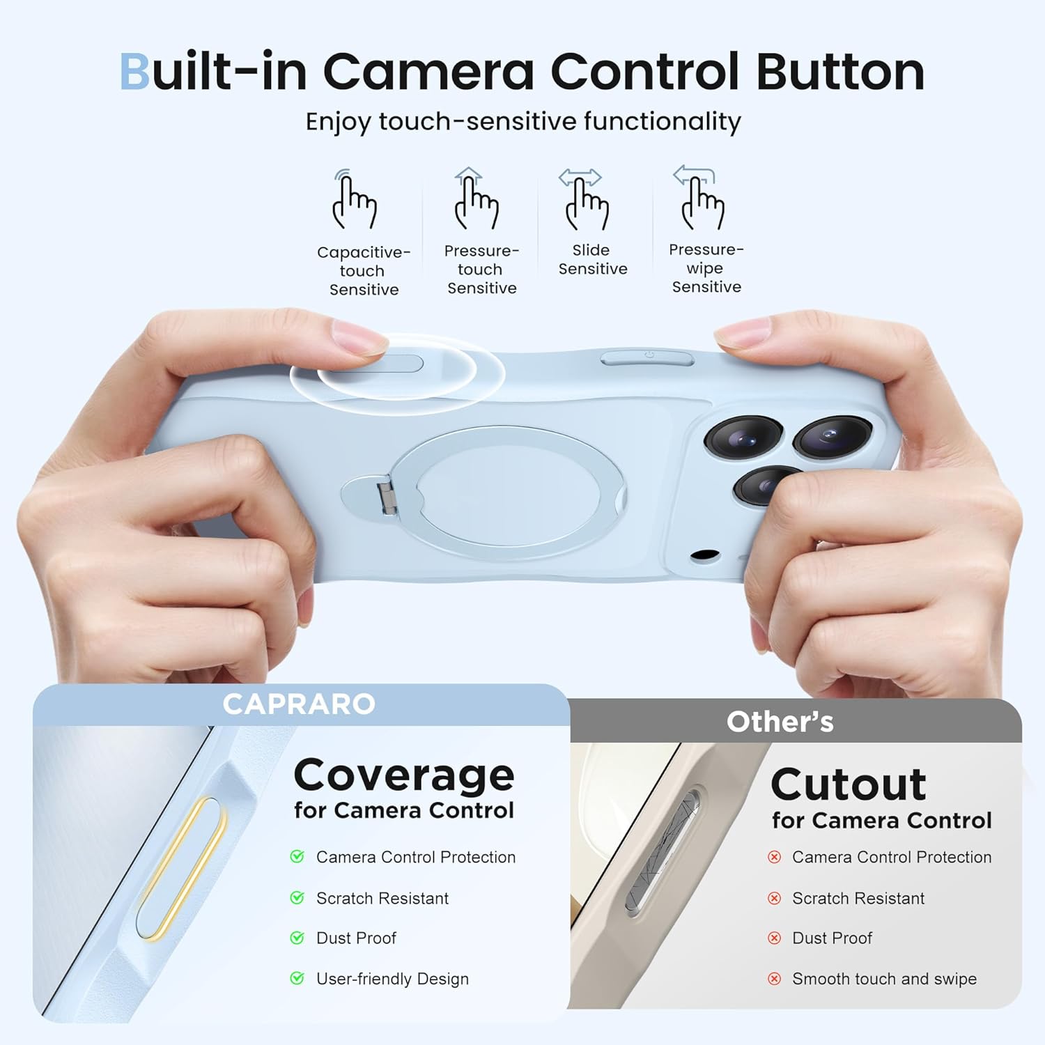 iPhone 17 Pro Case with 360° Spin Magnetic Stand