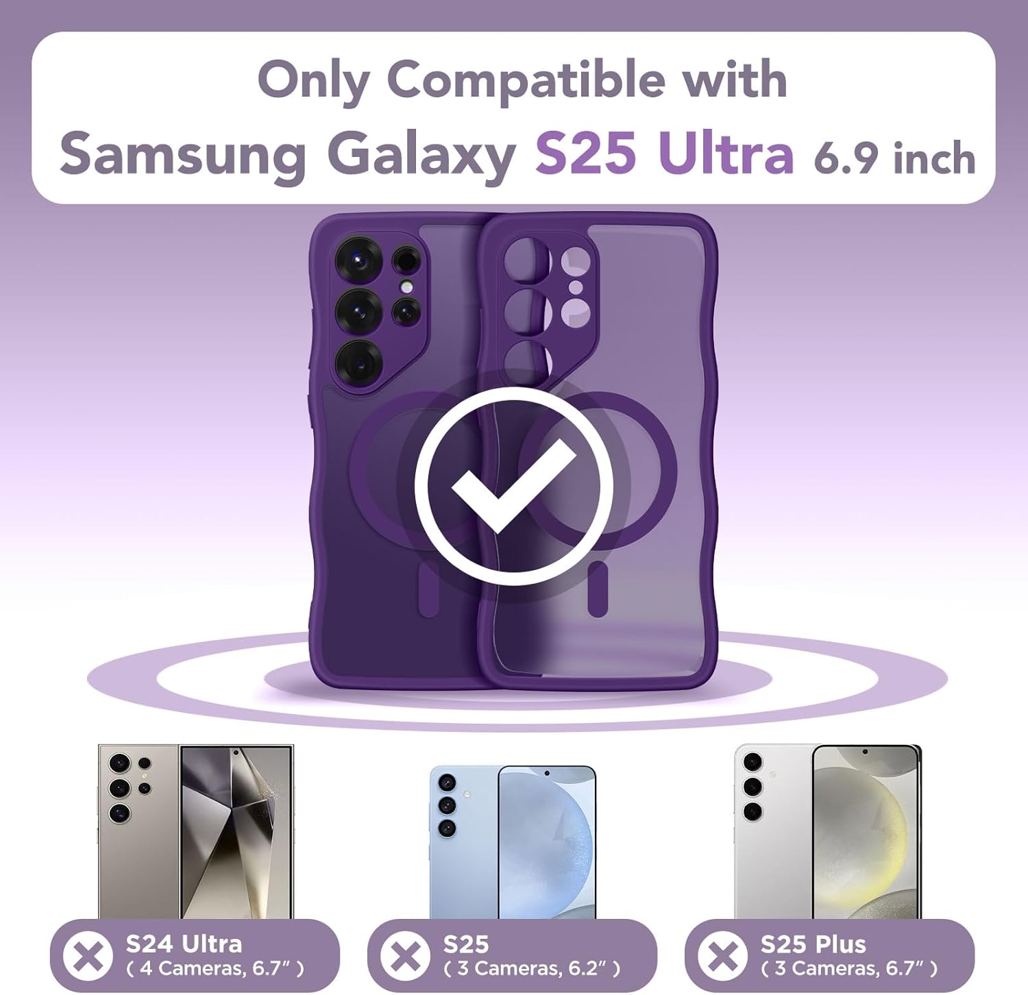 CAPRARO Samsung Galaxy S25 Ultra Case for Women Girls, Upgraded [Full Camera Protection] [Compatible with MagSafe]