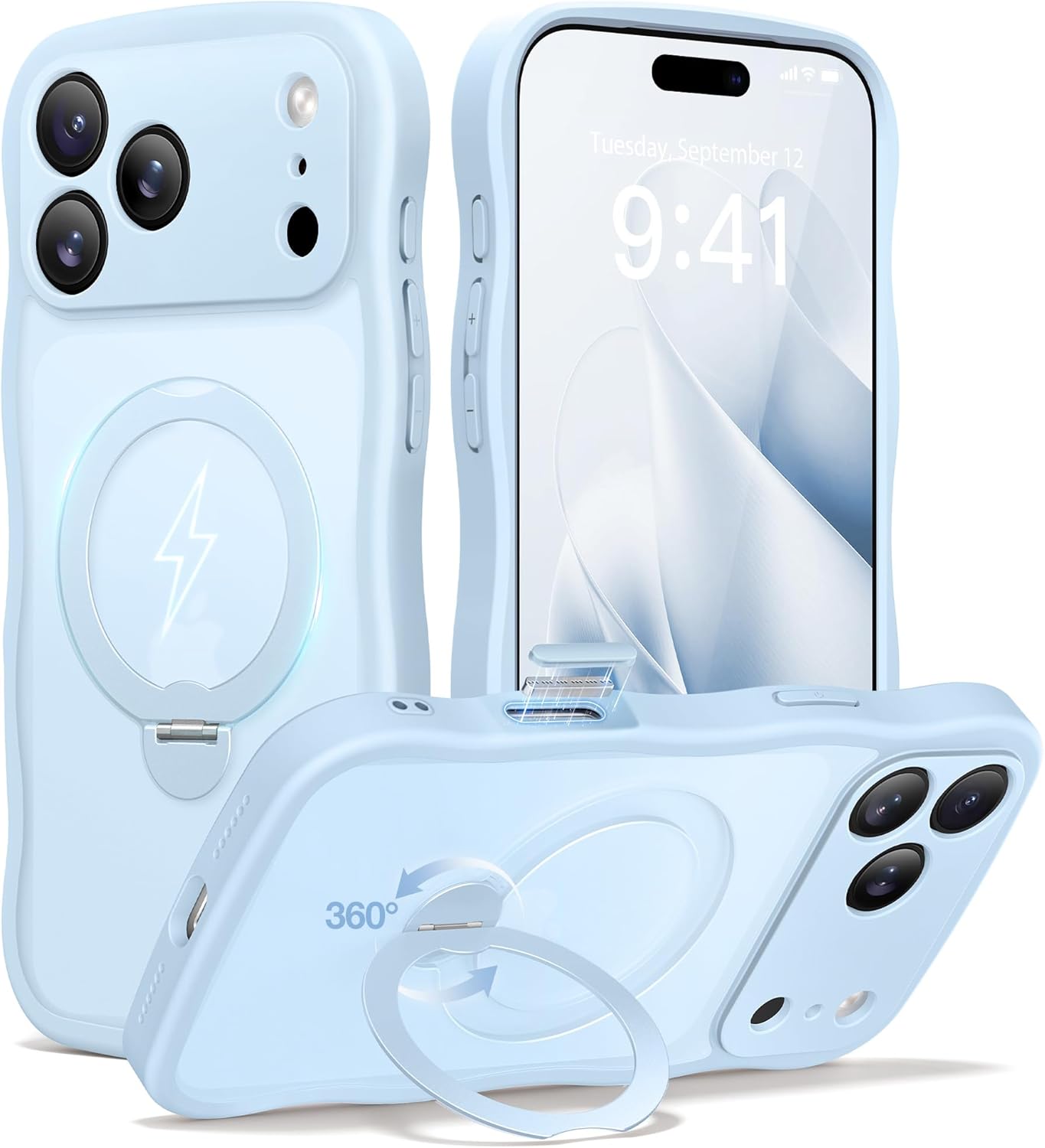 iPhone 17 Pro Case with 360° Spin Magnetic Stand