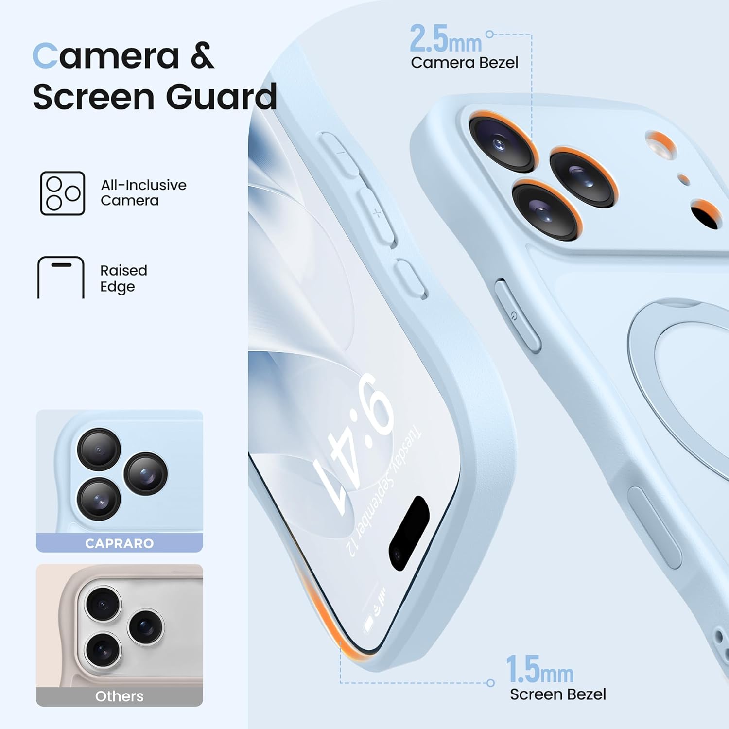 iPhone 17 Pro Case with 360° Spin Magnetic Stand