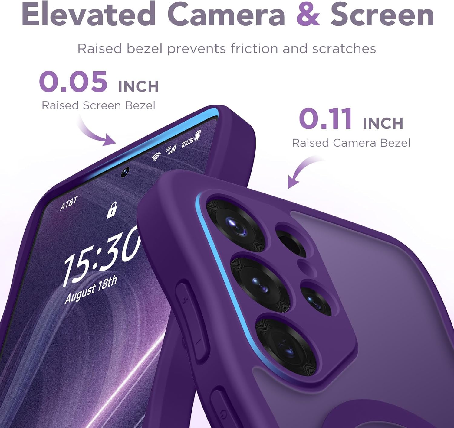 CAPRARO Samsung Galaxy S25 Ultra Case for Women Girls, Upgraded [Full Camera Protection] [Compatible with MagSafe]