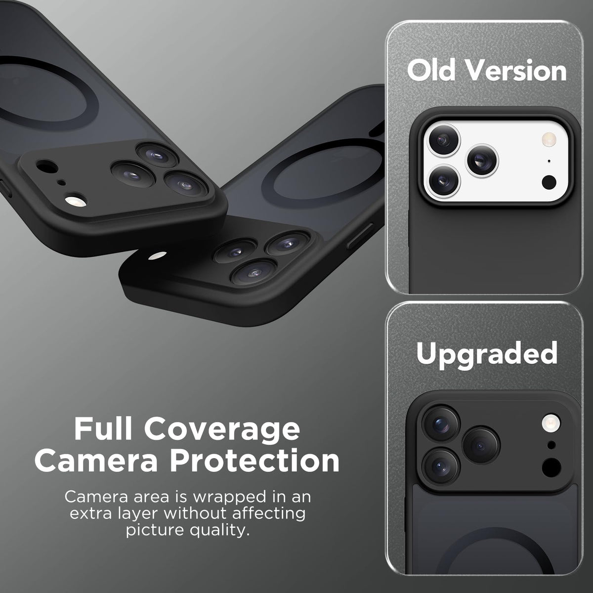CAPRARO for iPhone 17 Pro Max Case, Compatible with MagSafe Black