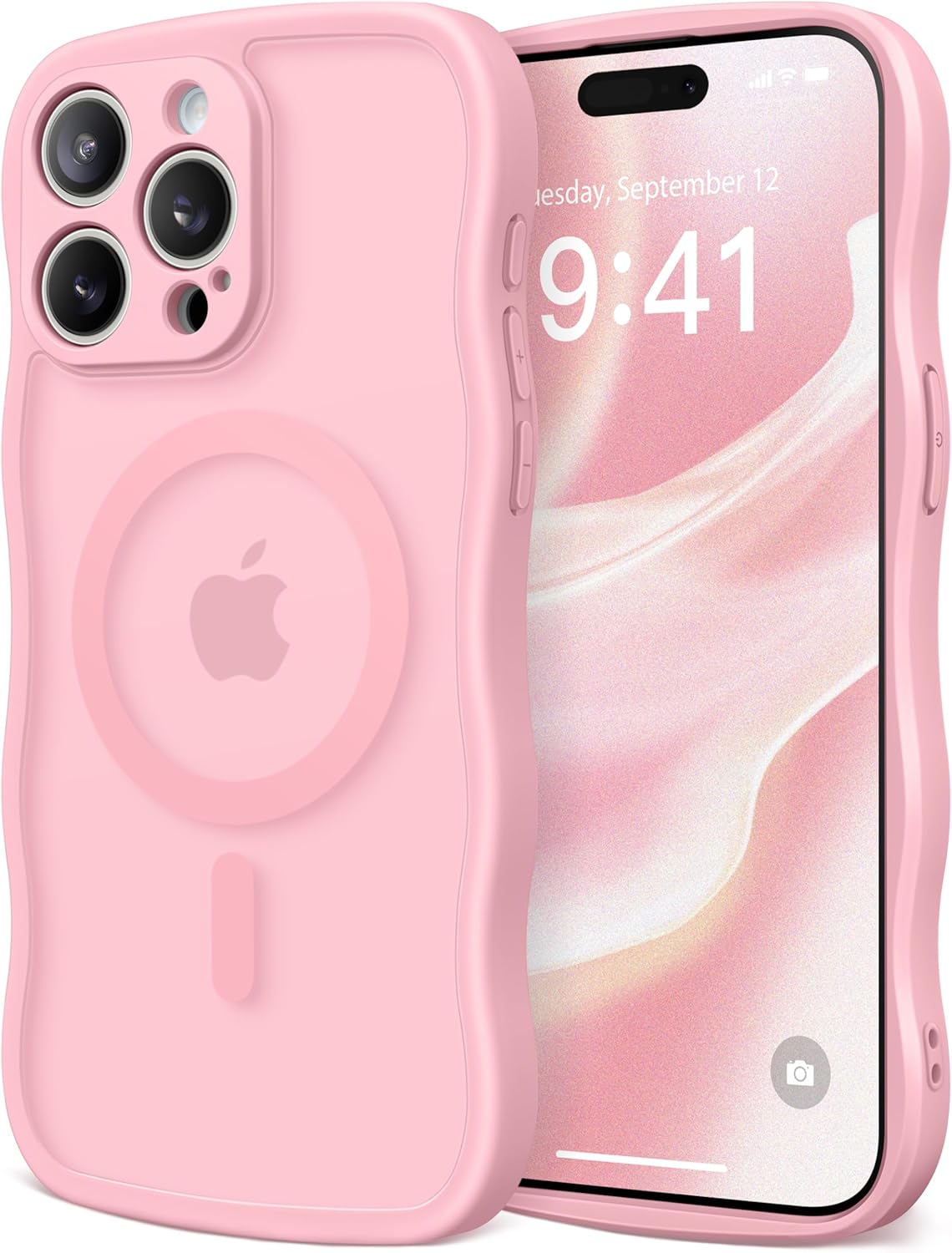 CAPRARO for iPhone 15 Pro Max Case Cute Wave Translucent Matte