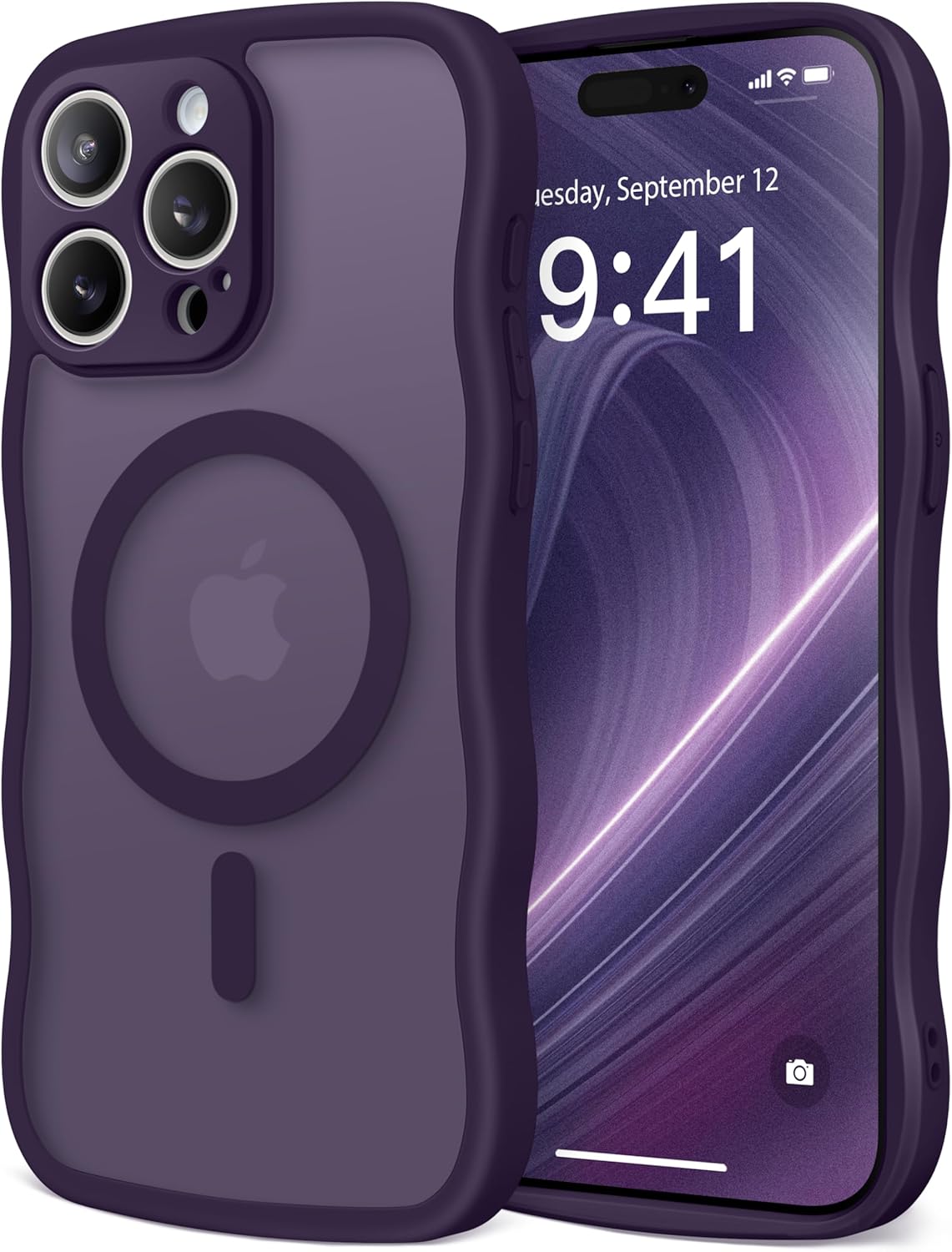 CAPRARO for iPhone 15 Pro Max Case Cute Wave Translucent Matte