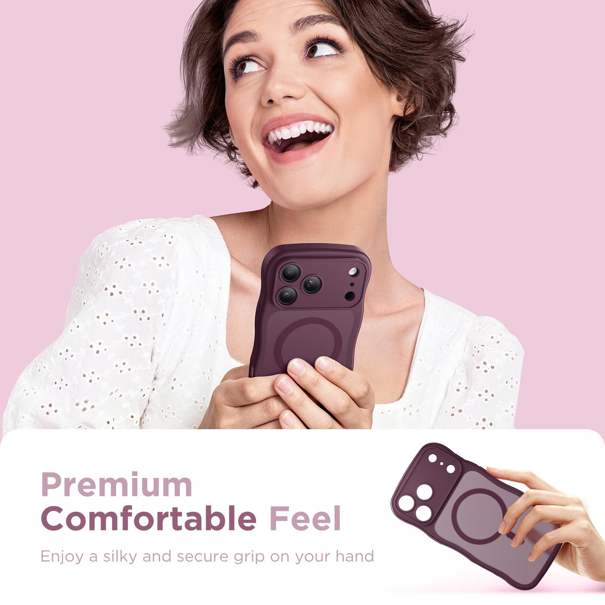 CAPRARO for iPhone 18 Pro Max Case for Women, Compatible with MagSafe